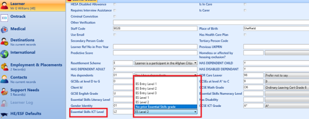 CDR Essential Skills ICT Level